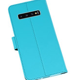 Wallet Cases Hoesje voor Samsung Galaxy S10 Plus Blauw