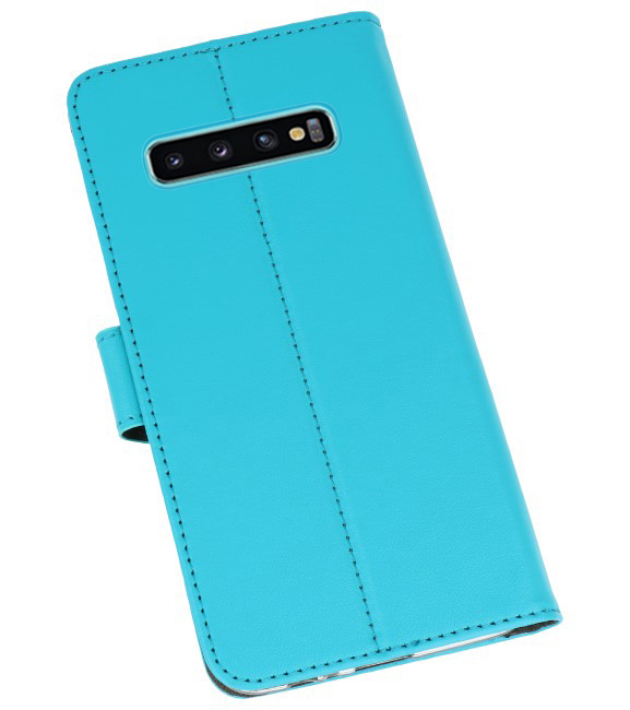 Wallet Cases Hoesje voor Samsung Galaxy S10 Plus Blauw