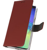 Funda Cartera Funda para Samsung Galaxy S10 Plus Marrón
