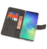 Wallet Cases Hoesje voor Samsung Galaxy S10 Plus Bruin