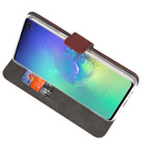 Wallet Cases Hülle für Samsung Galaxy S10 Plus Braun