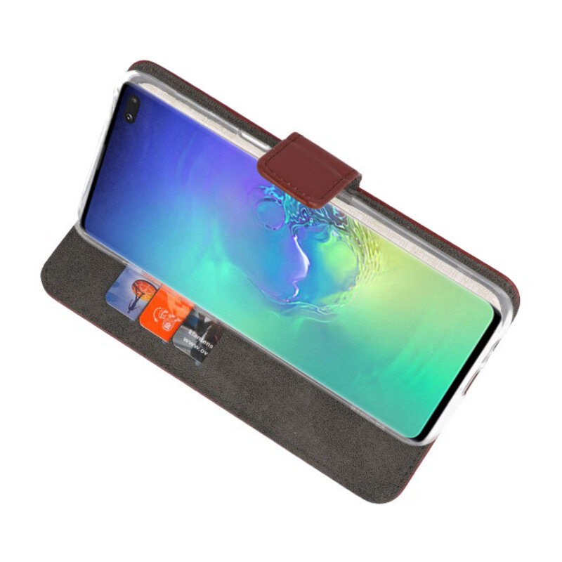 Custodia a Portafoglio per Samsung Galaxy S10 Plus Marrone