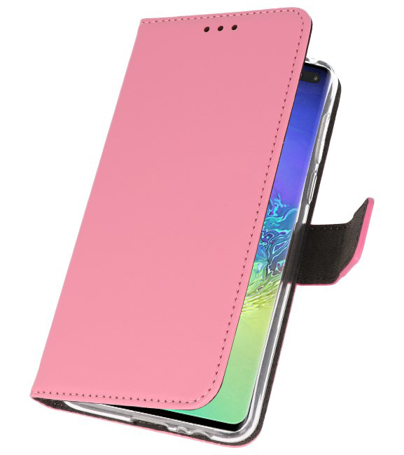 Veske Taske Etui til Samsung Galaxy S10 Plus Pink