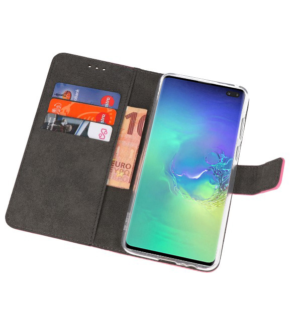 Wallet Cases Hülle für Samsung Galaxy S10 Plus Pink