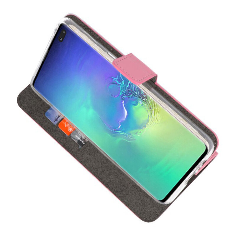 Wallet Cases Hülle für Samsung Galaxy S10 Plus Pink