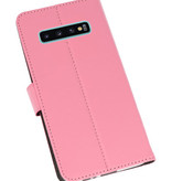 Etuis portefeuille Etui pour Samsung Galaxy S10 Plus Rose