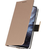 Wallet Cases Hoesje voor Samsung Galaxy A8s Goud