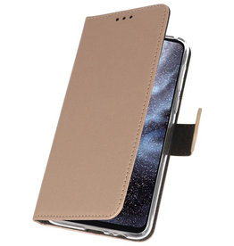 Casos de billetera para Samsung Galaxy A8s Gold