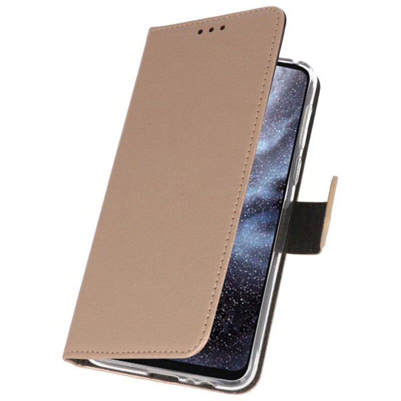 Casos de billetera para Samsung Galaxy A8s Gold