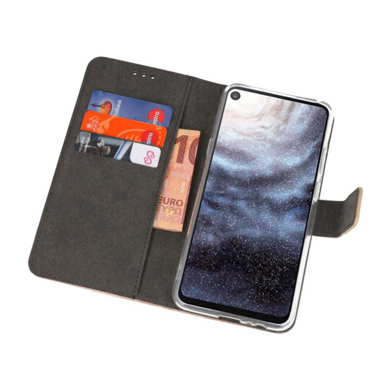 Casos de billetera para Samsung Galaxy A8s Gold