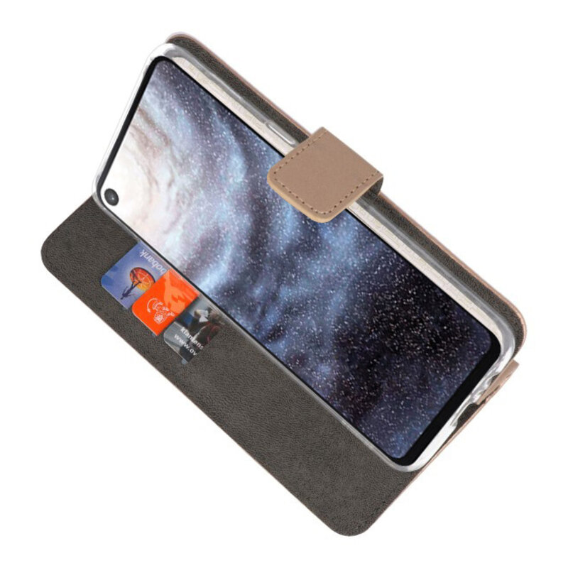 Casos de billetera para Samsung Galaxy A8s Gold