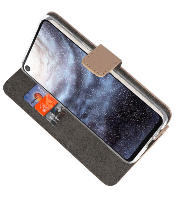 Casos de billetera para Samsung Galaxy A8s Gold