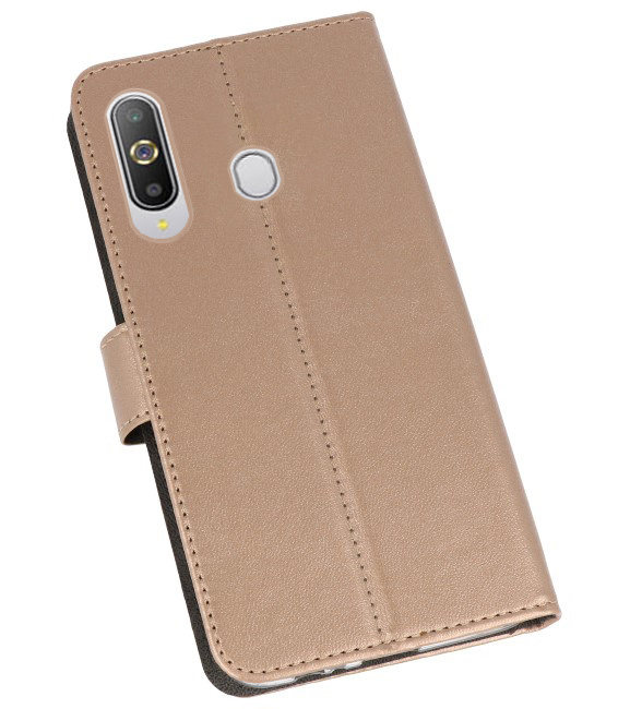 Casos de billetera para Samsung Galaxy A8s Gold