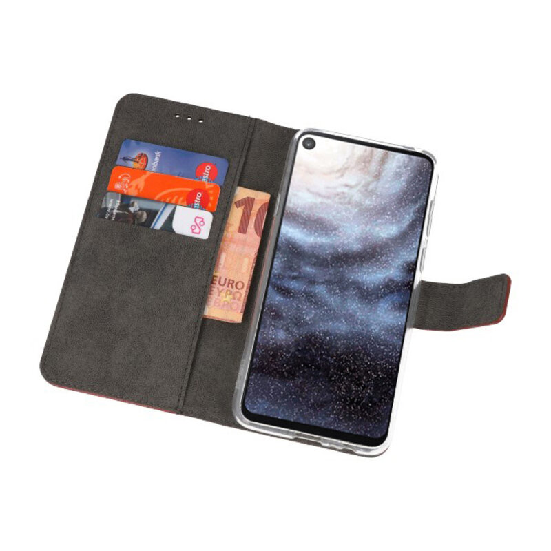 Funda Cartera Funda para Samsung Galaxy A8s Marrón