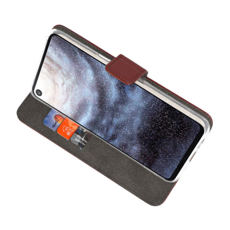 Funda Cartera Funda para Samsung Galaxy A8s Marrón