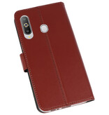 Funda Cartera Funda para Samsung Galaxy A8s Marrón