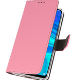 Casos Funda Cartera para Huawei P Smart 2019 Rosa