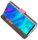 Casos Funda Cartera para Huawei P Smart 2019 Rosa