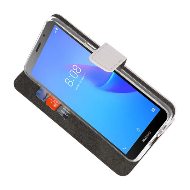 Etuis portefeuille Etui pour Huawei Y5 Lite 2018 Blanc