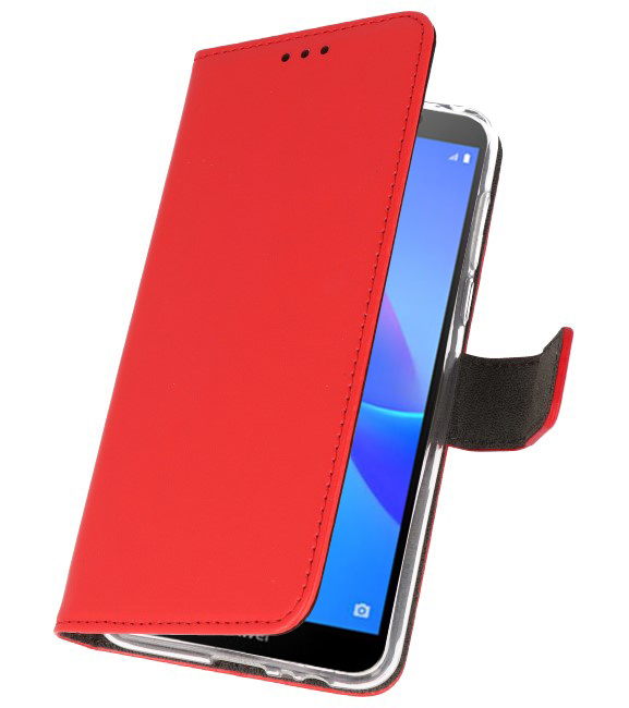 Casos Funda Cartera para Huawei Y5 Lite 2018 Rojo