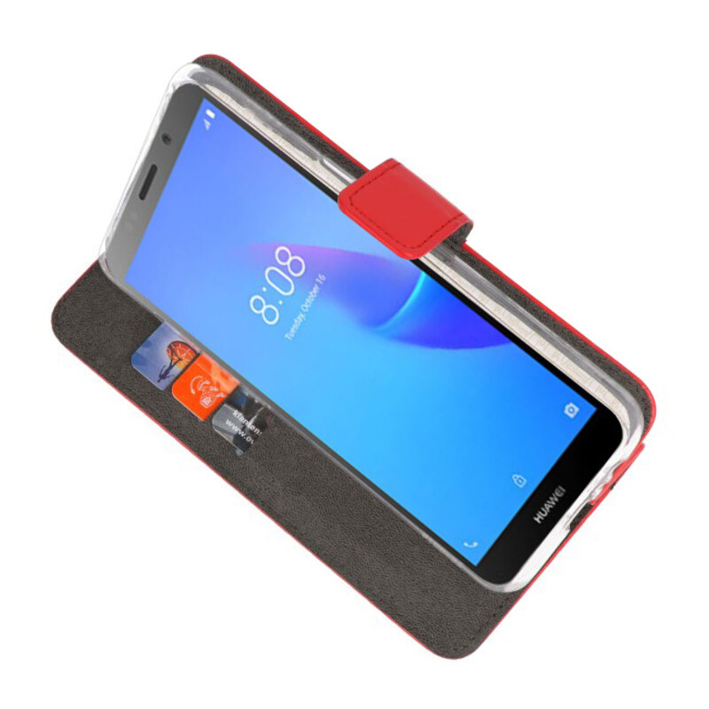 Wallet Cases Hülle für Huawei Y5 Lite 2018 Rot