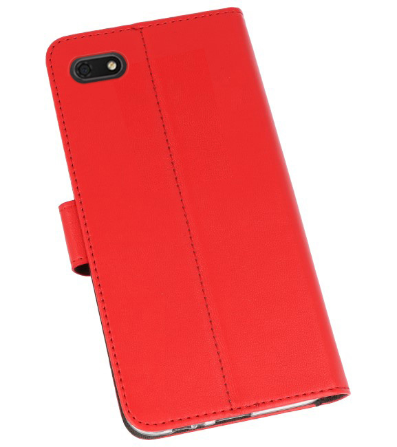 Casos Funda Cartera para Huawei Y5 Lite 2018 Rojo