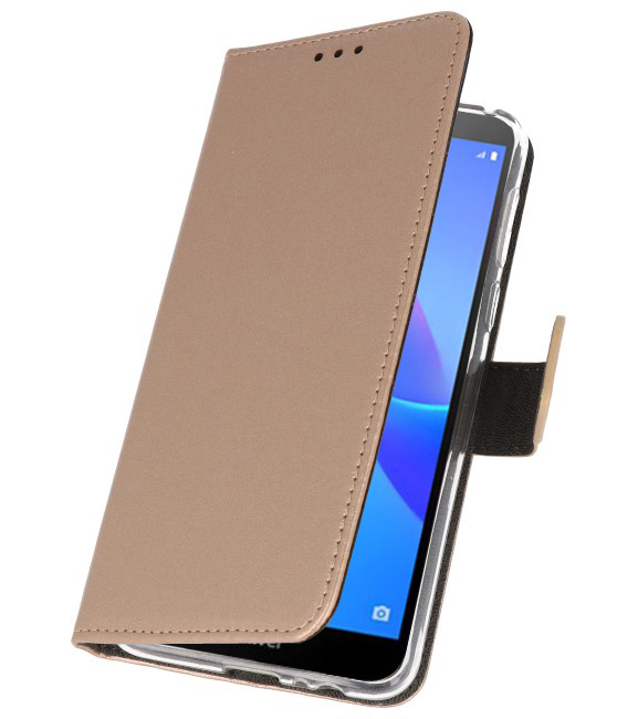 Wallet Cases Hoesje voor Huawei Y5 Lite 2018 Goud