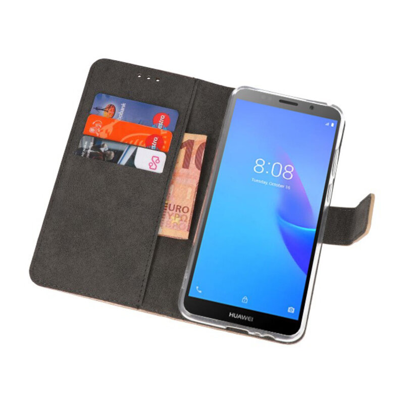 Custodia a Portafoglio per Huawei Y5 Lite 2018 Gold