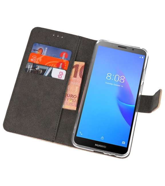 Funda Cartera para Huawei Y5 Lite 2018 Gold