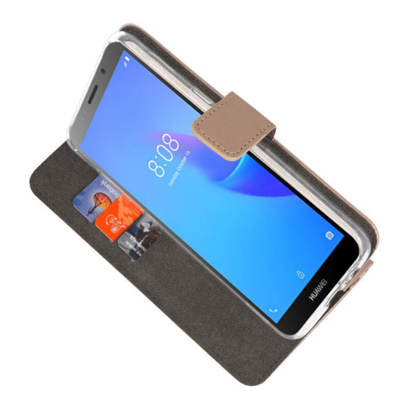 Wallet Cases Hülle für Huawei Y5 Lite 2018 Gold