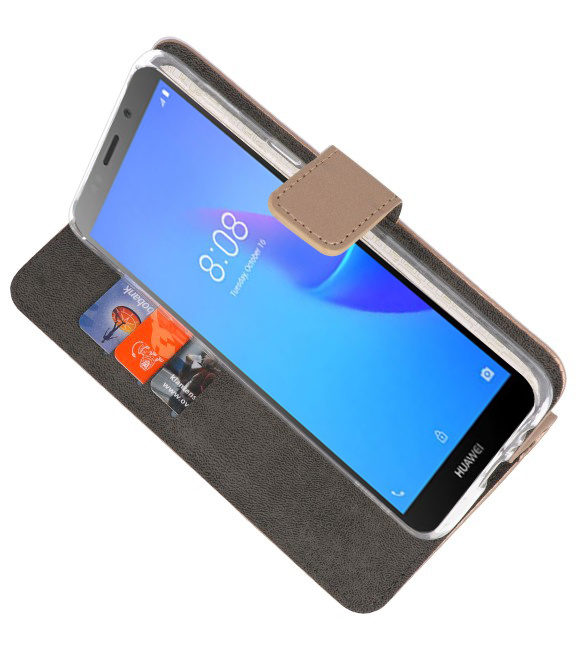 Wallet Cases Hülle für Huawei Y5 Lite 2018 Gold