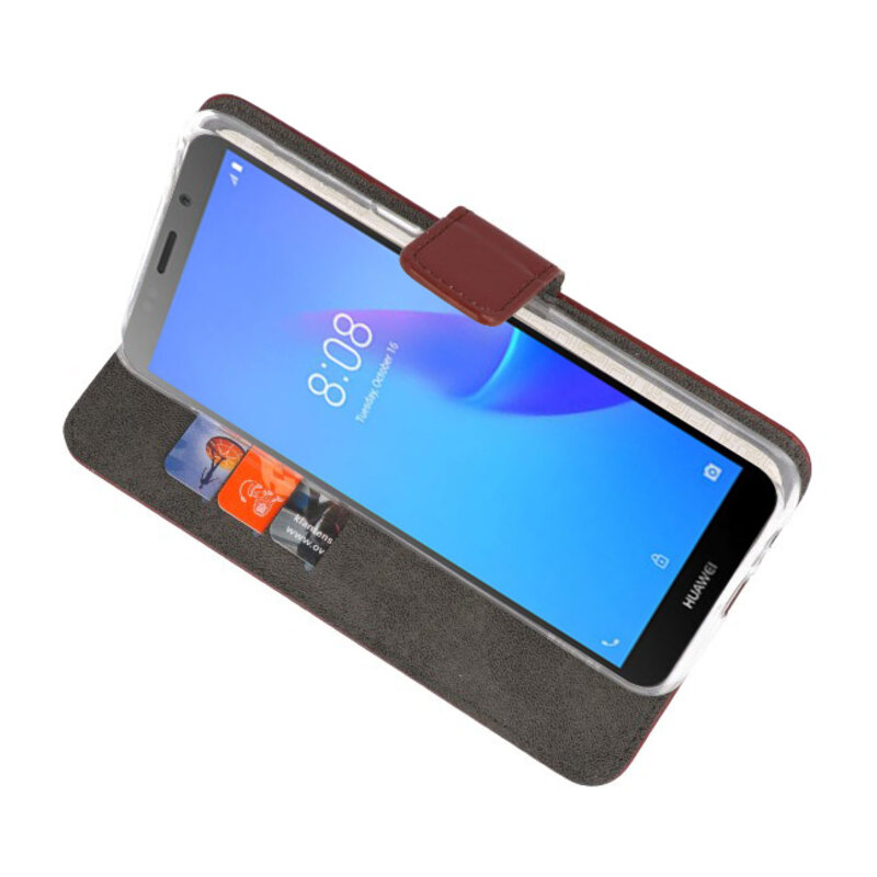 Etuis portefeuille Etui pour Huawei Y5 Lite 2018 Marron