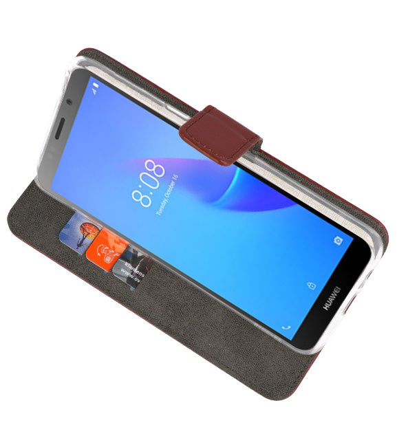 Wallet Cases Tasche für Huawei Y5 Lite 2018 Braun