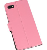 Casos Funda Cartera para Huawei Y5 Lite 2018 Rosa