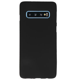 Custodia in TPU a colori per Samsung Galaxy S10 nero
