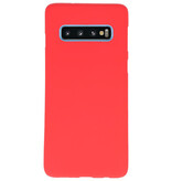 Coque en TPU couleur pour Samsung Galaxy S10 rouge