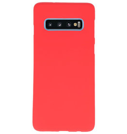 Coque en TPU couleur pour Samsung Galaxy S10 rouge