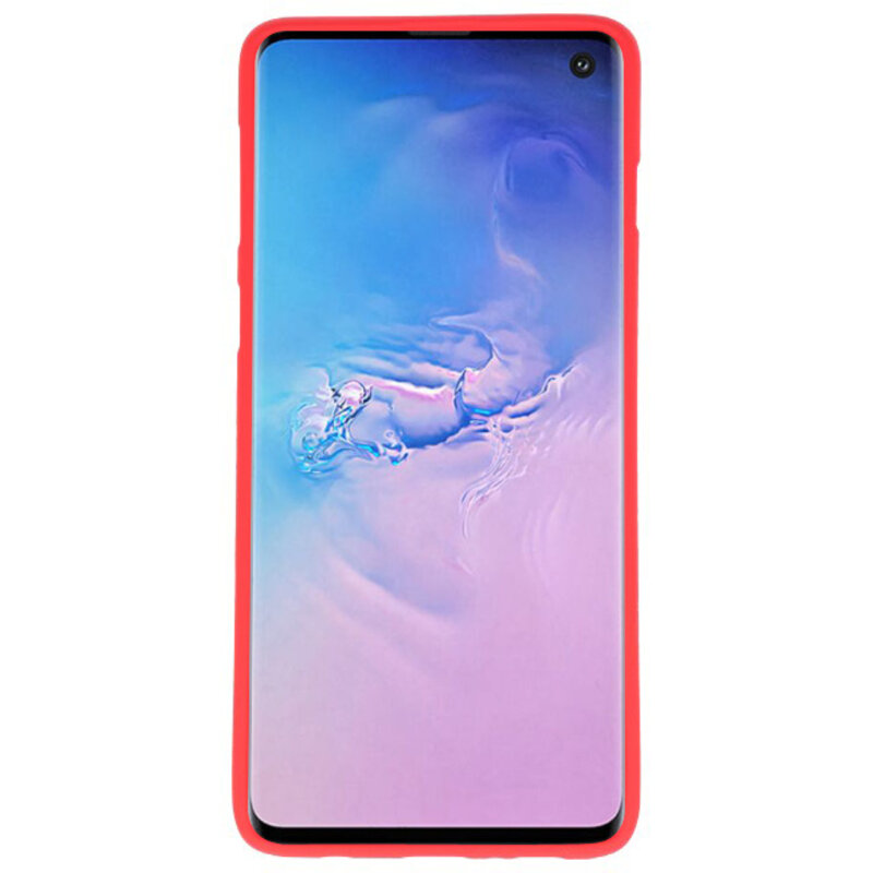 Coque en TPU couleur pour Samsung Galaxy S10 rouge