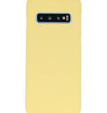 Funda TPU en color para Samsung Galaxy S10 amarillo.