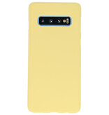 Coque en TPU couleur pour Samsung Galaxy S10 jaune
