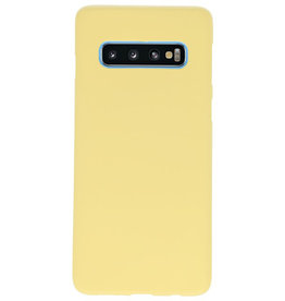 Farb-TPU-Hülle für Samsung Galaxy S10 gelb