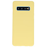Funda TPU en color para Samsung Galaxy S10 amarillo.