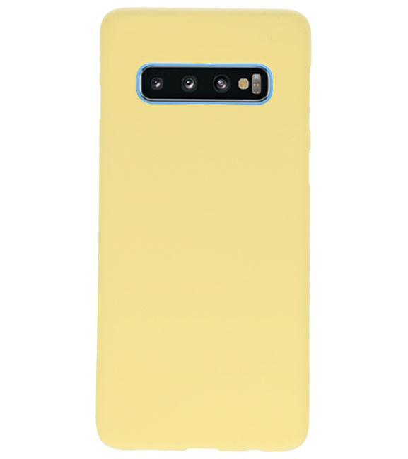 Color TPU case for Samsung Galaxy S10 yellow