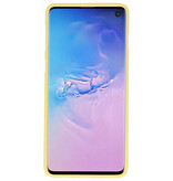 Coque en TPU couleur pour Samsung Galaxy S10 jaune