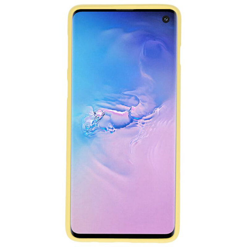 Funda TPU en color para Samsung Galaxy S10 amarillo.