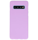 Farve TPU taske til Samsung Galaxy S10 lilla