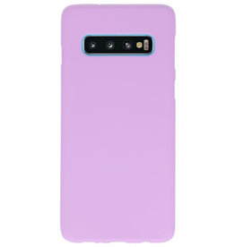 Coque TPU couleur pour Samsung Galaxy S10 violet