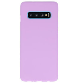 Funda TPU en color para Samsung Galaxy S10 morado