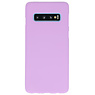 Color TPU Hoesje voor Samsung Galaxy S10 Paars