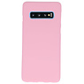 Color TPU Hoesje voor Samsung Galaxy S10 Roze